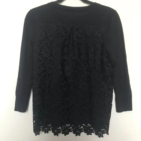 Loft Black Lace Back Sweater - Picture 3 of 4
